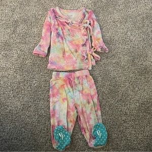 Posh Peanut Joplin Ruffled Tie-Front Kimono Set 0-3 months